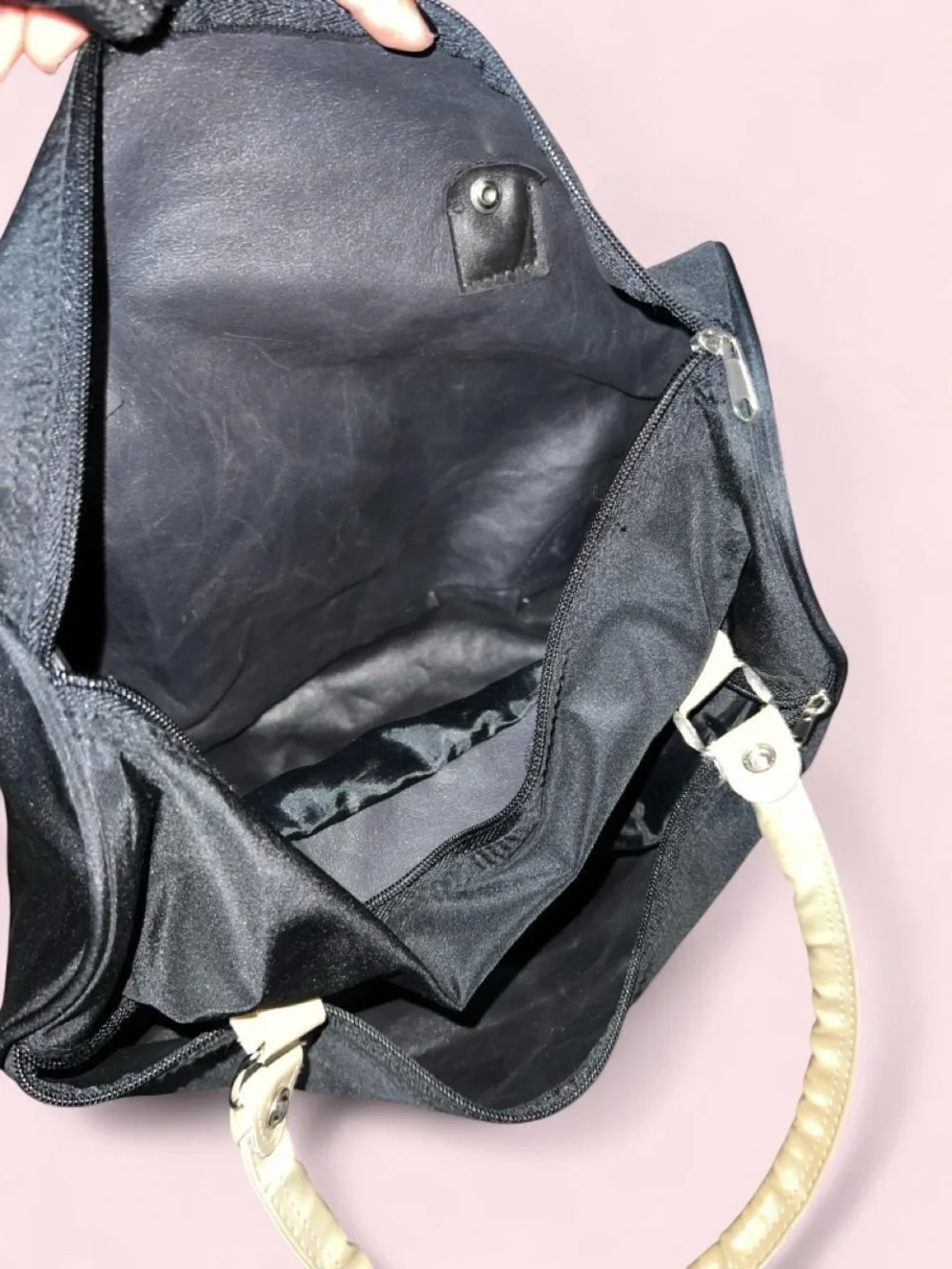 Classic Black & Cream Satchel Bag